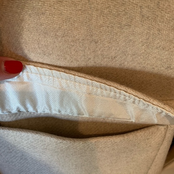 ZARA Wool Double Breasted Peacoat Tan Large - Picture 6 of 10